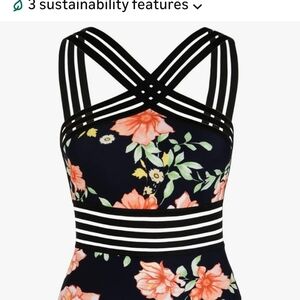 Women's One Piece Floral Bathing Suit Size 16
